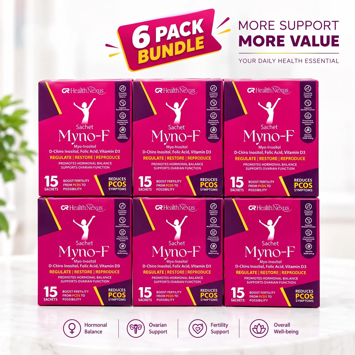 Myno-F Sachet - Pack of 90 (Bundle of 6)